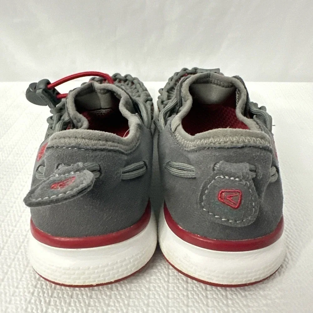 Keen Uneek Sandals Youth Boys Size 3 Gray Red Hiking Trail